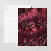 Carte Postale Fractale rouge profond (Devant / Derrière)