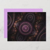carte postale fractale violette (Devant / Derrière)