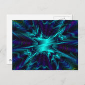 Carte postale Fractée Bleu Cobalt (Devant / Derrière)