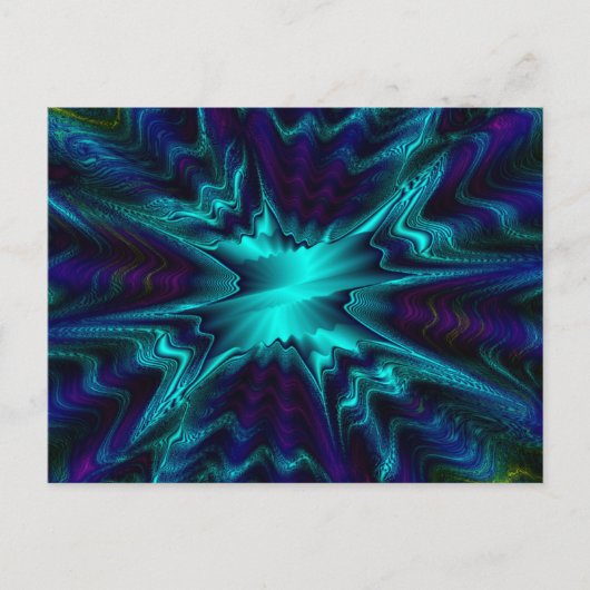 Carte postale Fractée Bleu Cobalt (Devant)