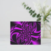 Carte postale Fractée de flux violet (Debout devant)