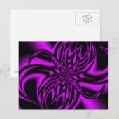 Carte postale Fractée de flux violet (Devant / Derrière)