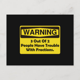 Carte Postale Fraction d'avertissement