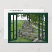 Carte Postale Fractionner la clôture de rail Pittoresque fenêtre (Devant / Derrière)