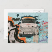 Carte Postale Fragment du mur de Berlin (Devant / Derrière)