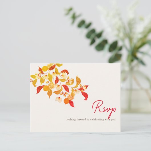 Carte Postale Fraîcheur Citrus Foliage Mariage (Debout devant)