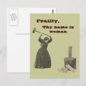 Carte Postale Frailty, ton nom est Femme (Devant / Derrière)