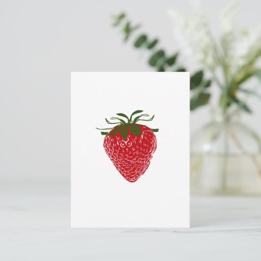 Carte Postale Fraise : (Debout devant)