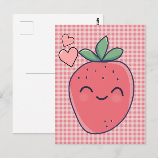 Carte Postale Fraise (Devant / Derrière)