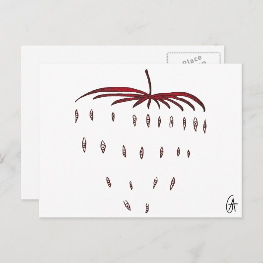 Carte Postale Fraise (Devant / Derrière)