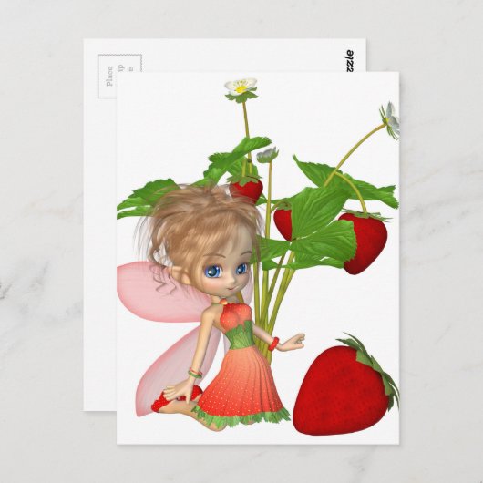 Carte Postale Fraise (Devant / Derrière)