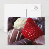 Carte Postale Fraise et chocolat (Devant / Derrière)
