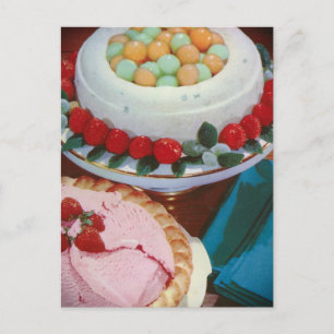 Carte Postale fraise et menthe