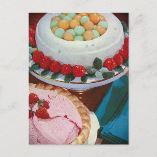 Carte Postale fraise et menthe (Devant)