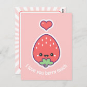 Carte Postale Fraise mignonne (Devant / Derrière)