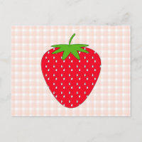 Fraise rouge sur En vichy Check.