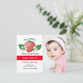 Carte Postale Fraise Sweet Invitation d'anniversaire (Debout devant)