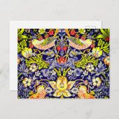 Carte Postale Fraise Thief Oiseaux William Morris (Devant / Derrière)