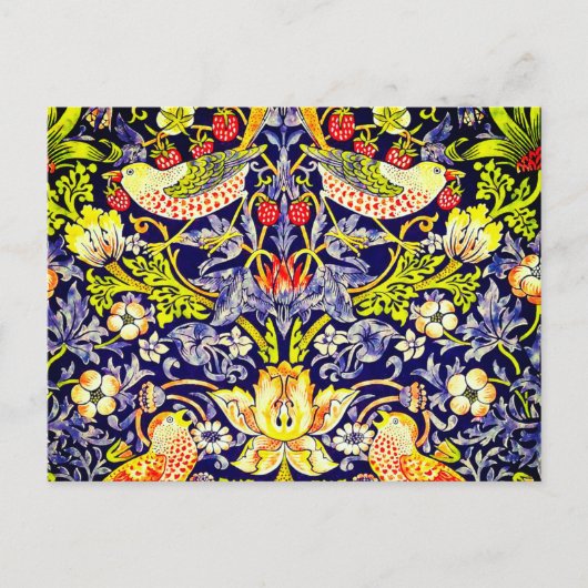 Carte Postale Fraise Thief Oiseaux William Morris (Devant)