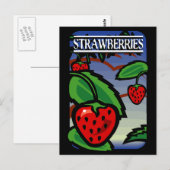 Carte Postale Fraises (Devant / Derrière)