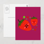 Carte Postale Fraises (Devant / Derrière)
