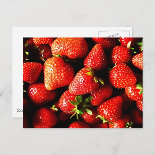 Carte Postale Fraises (Devant / Derrière)