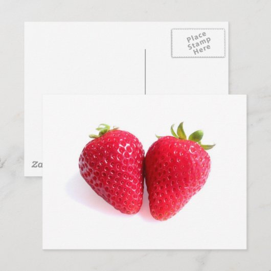 Carte Postale Fraises (Devant / Derrière)