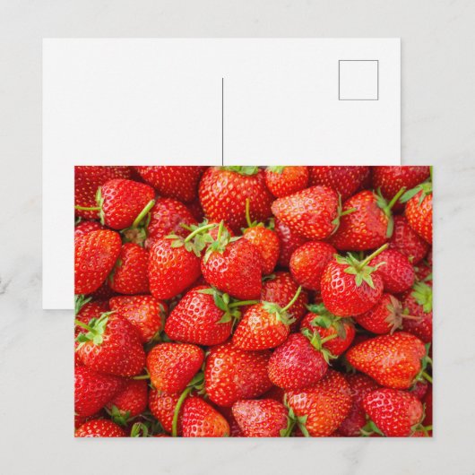 Carte Postale Fraises (Devant / Derrière)