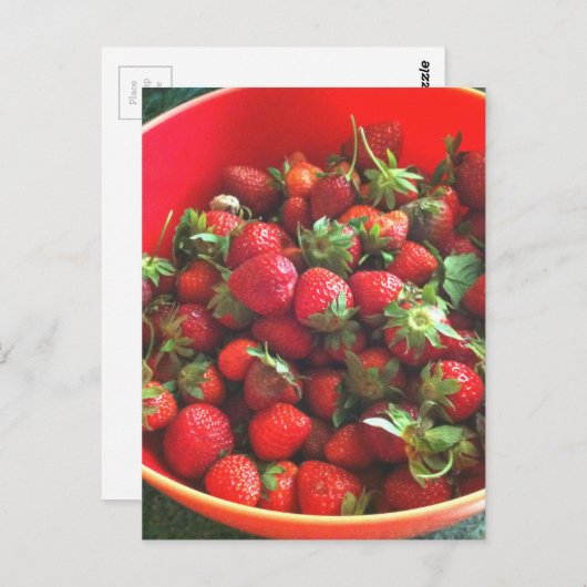 Carte Postale Fraises (Devant / Derrière)