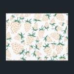 Carte Postale Fraises blanches exotiques Aimer Romance Amitié<br><div class="desc">Découvrez cet art sucré et coloré,  fait à la main par moi pour vous ! N'hésitez pas à ajouter votre propre texte ou à modifier les couleurs. Visitez mon magasin pour plus de détails !</div>