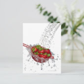 Carte Postale Fraises dans une passoire rouge (Debout devant)