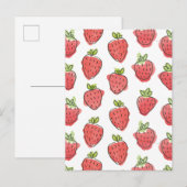 Carte Postale Fraises d'aquarelle (Devant / Derrière)