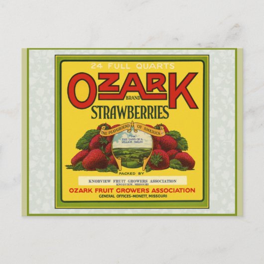 Carte Postale Fraises d'Ozark (Devant)