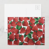 Carte Postale Fraises et crème (Devant / Derrière)
