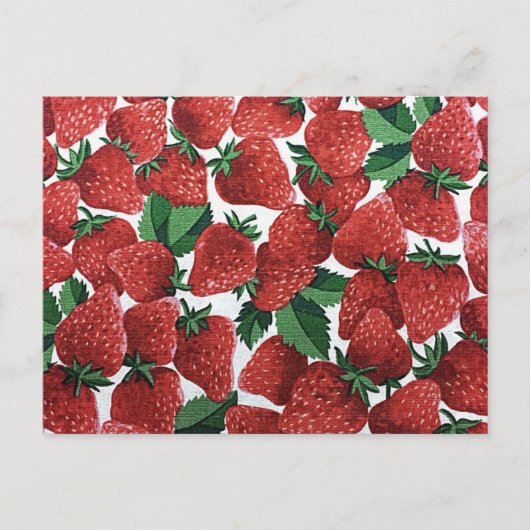 Carte Postale Fraises et crème (Devant)