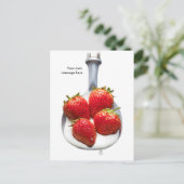 Carte Postale Fraises et crème (Debout devant)