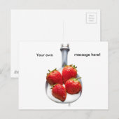 Carte Postale Fraises et crème (Devant / Derrière)