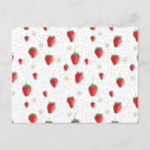 Carte Postale Fraises et fleurs d'été mignonnes (Devant)