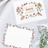 Carte Postale Fraises et oiseaux Berry doux