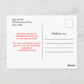 Carte Postale Fraises et pâtisseries Mariage Enregistrer la date (Dos)