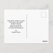 Carte Postale Fraises fraîches dans un panier en osier Merci (Dos)