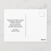 Carte Postale Fraises fraîches dans un panier en osier Merci (Dos)