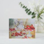 Carte Postale Fraises lustres en aquarelle (Debout devant)