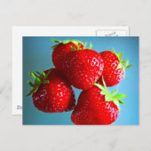 Carte Postale Fraises Photo (Devant / Derrière)