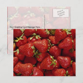 Carte Postale Fraises Photo (Devant / Derrière)