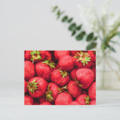 Carte Postale Fraises Rouge délicieuse fraise (Debout devant)