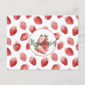 Carte Postale Fraises rouges Fruit (Devant)