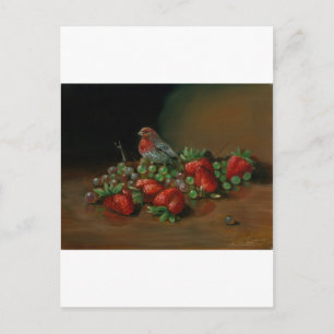 Carte Postale Framboise et fraises