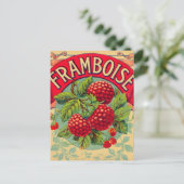 Carte Postale Framboise français vintage (framboise) (Debout devant)