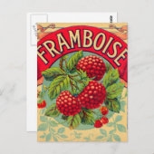 Carte Postale Framboise français vintage (framboise) (Devant / Derrière)